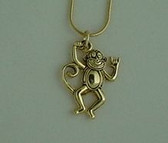 Monkey sign "I LOVE YOU",  Necklace (Gold or Silver )