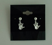 Tiny hands, I LOVE YOU - Earrings (Silver)