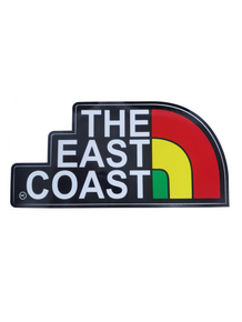 KINGPIN THE EAST COAST STICKER LARGE BLACK / RASTA