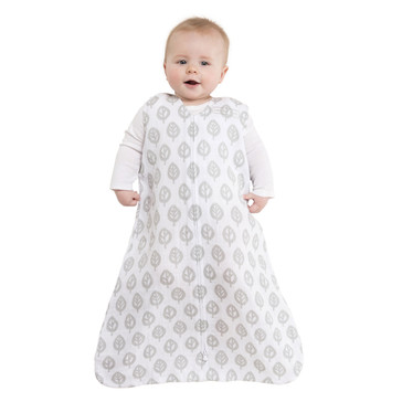 HALO® SleepSack® Wearable Blanket 100% Cotton Muslin  |  Gray Tree Leaf