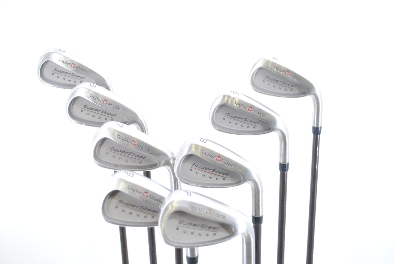 TaylorMade SuperSteel Burner 3P Iron Set Graphite M70 Senior Flex J115761 Mr Topes Golf