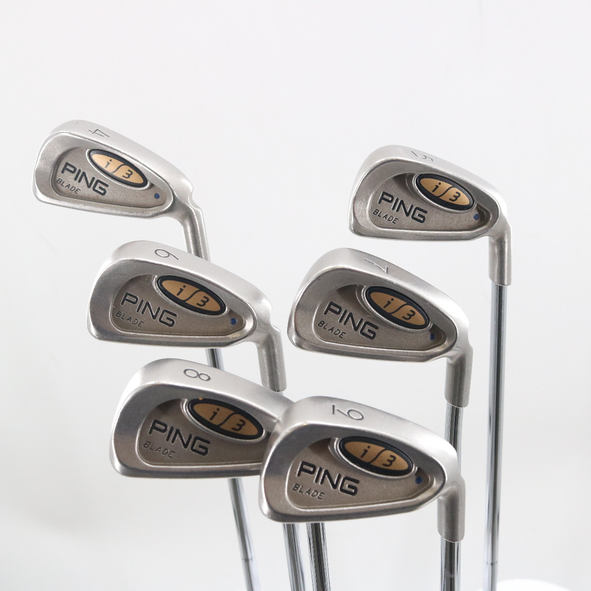 Ping I3 Blade 4-9 Iron Set Blue Dot Steel Cushin JZ Stiff Flex RH G-134697  - Mr Topes Golf