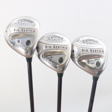 Callaway Big Bertha Fairway 4,7,&9 Wood Set Graphite L Ladies Flex RH P-139117