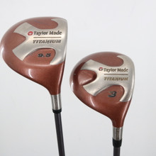 TaylorMade Titanium Bubble Wood 1 & 3 Set Graphite S-90 Stiff Right-Hand S-152182