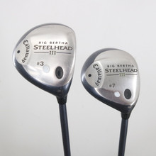 Callaway Big Bertha Steelhead III 3 & 7 Wood Set Graphite R Regular RH S-152186
