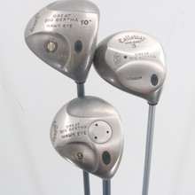 Callaway Great Big Bertha /Hawk Eye 1,3,& 9 Wood Set Graphite Senior RH C-152296