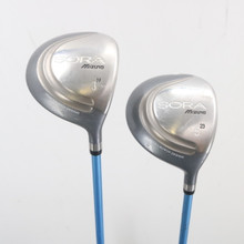 Mizuno Sora Women's 3 & 5 Wood Set 19 & 23 Degrees Graphite L Ladies RH S-154223