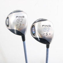 PING G2  Wood Set 3 & 5 Orange/Black Dot Graphite TFC 100 Ladies RH G-151122
