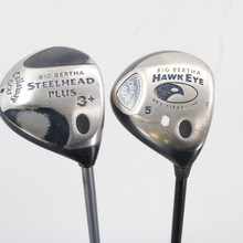 Callaway Big Bertha Hawk Eye/Steelhead Plus 5 & 3 Wood Set Graphite RH C-154407