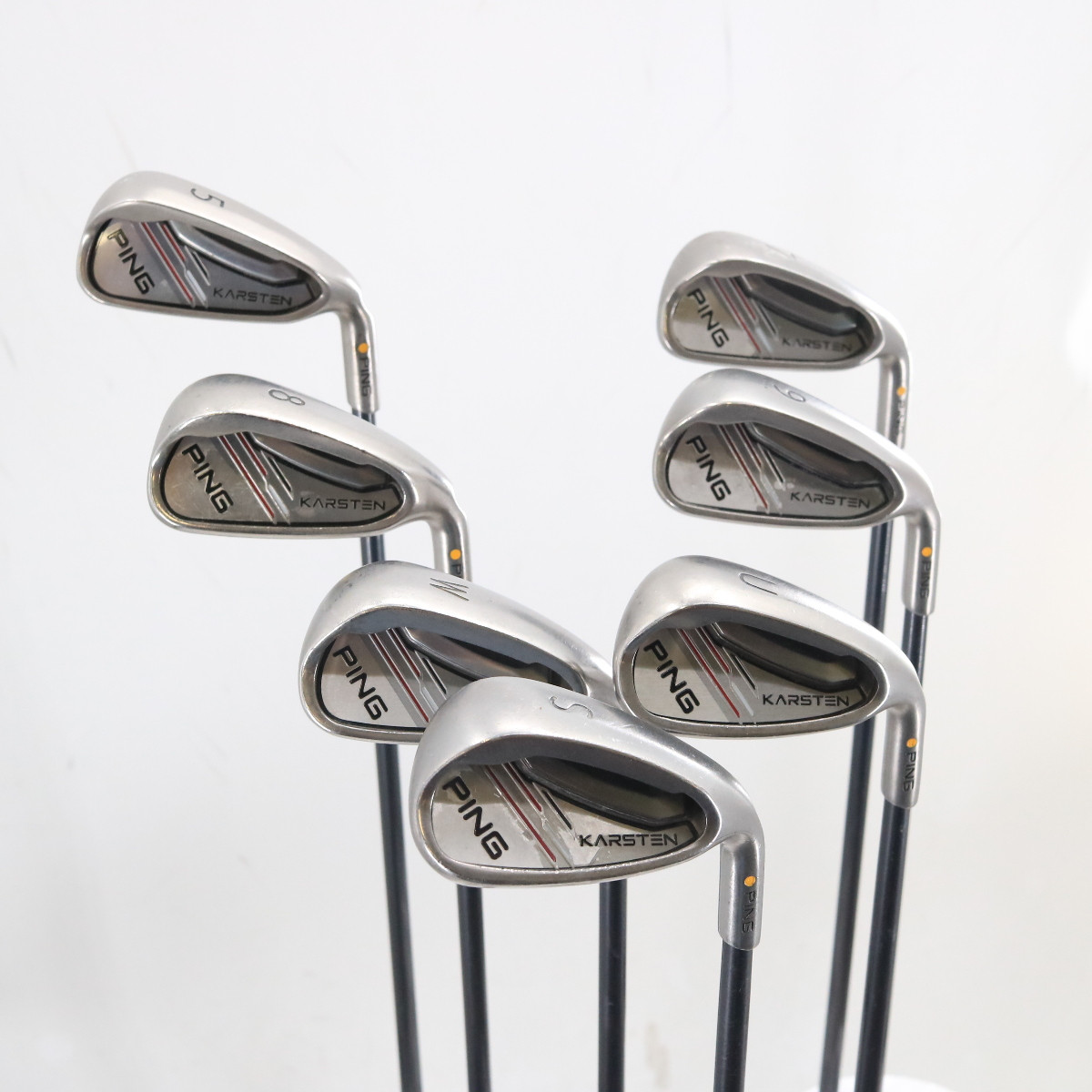 Ping Karsten Iron Set 5,7-W,U,S Yellow Dot Graphite Lite Ping Karsten Iron Set 5,7-W,U,S Yellow Dot Graphite Lite