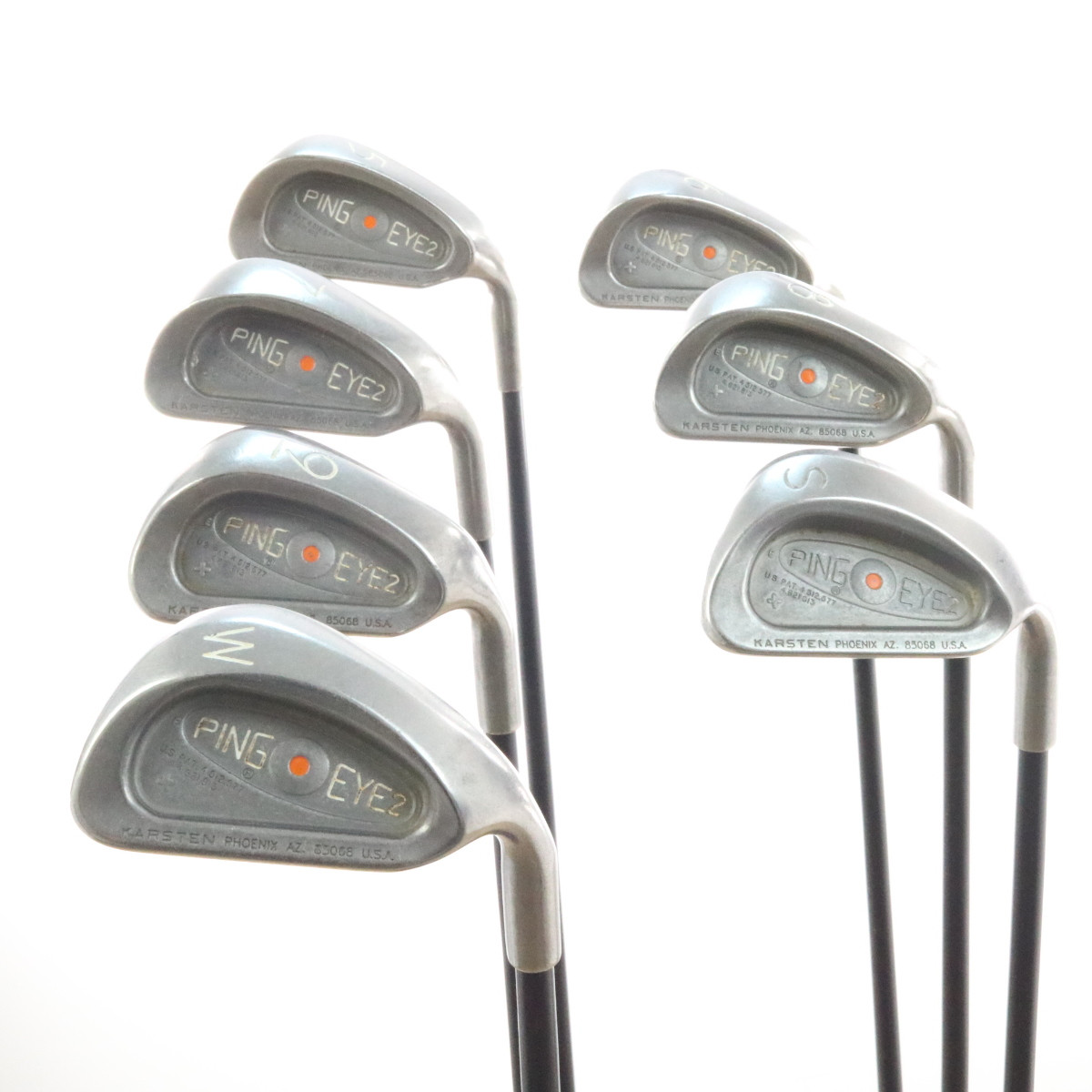 Ping EYE2 Plus Iron Set 5-W,S Orange Dot Karsten 201 Stiff Flex 33149A - Mr Topes Golf