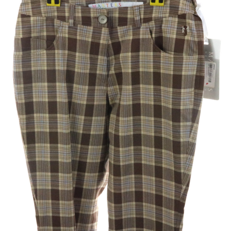 Women's Masters Golf Fashion Pants Size USA-8, Brown Plaid, Retail $322 ...