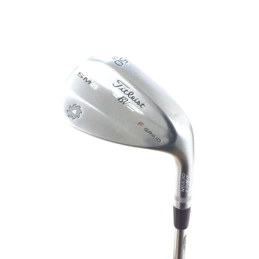 Titleist Vokey SM6 Tour Chrome Wedge 50 Deg 50.08 F Grind Steel Stiff ...