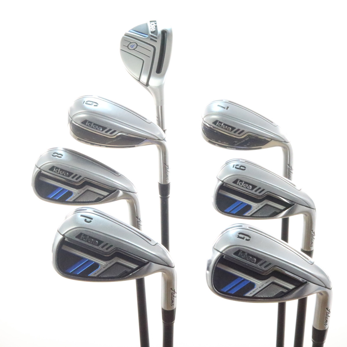 Adams IDEA Hybrid Iron Set 4P,G Bassara 65 Stiff Flex Headcover 44949A