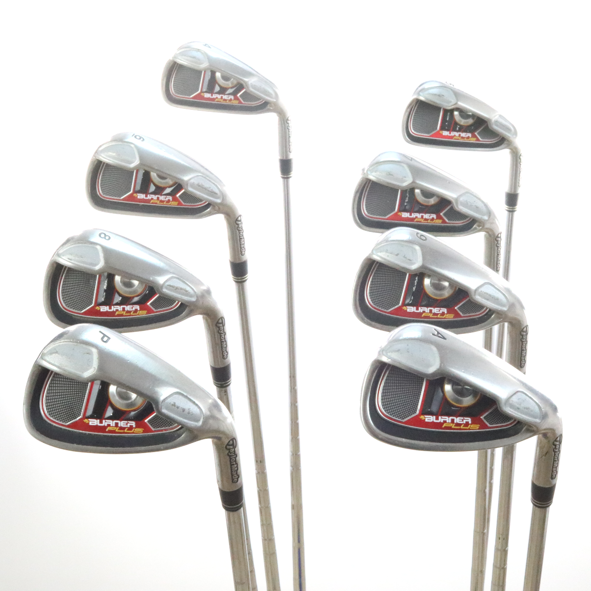 Used Taylormade Burner Plus Men's Right Iron Set 5i-aw Stiff Flex Steel Used Taylormade Burner Plus Men's Right Iron Set 5i-aw Stiff Flex Steel