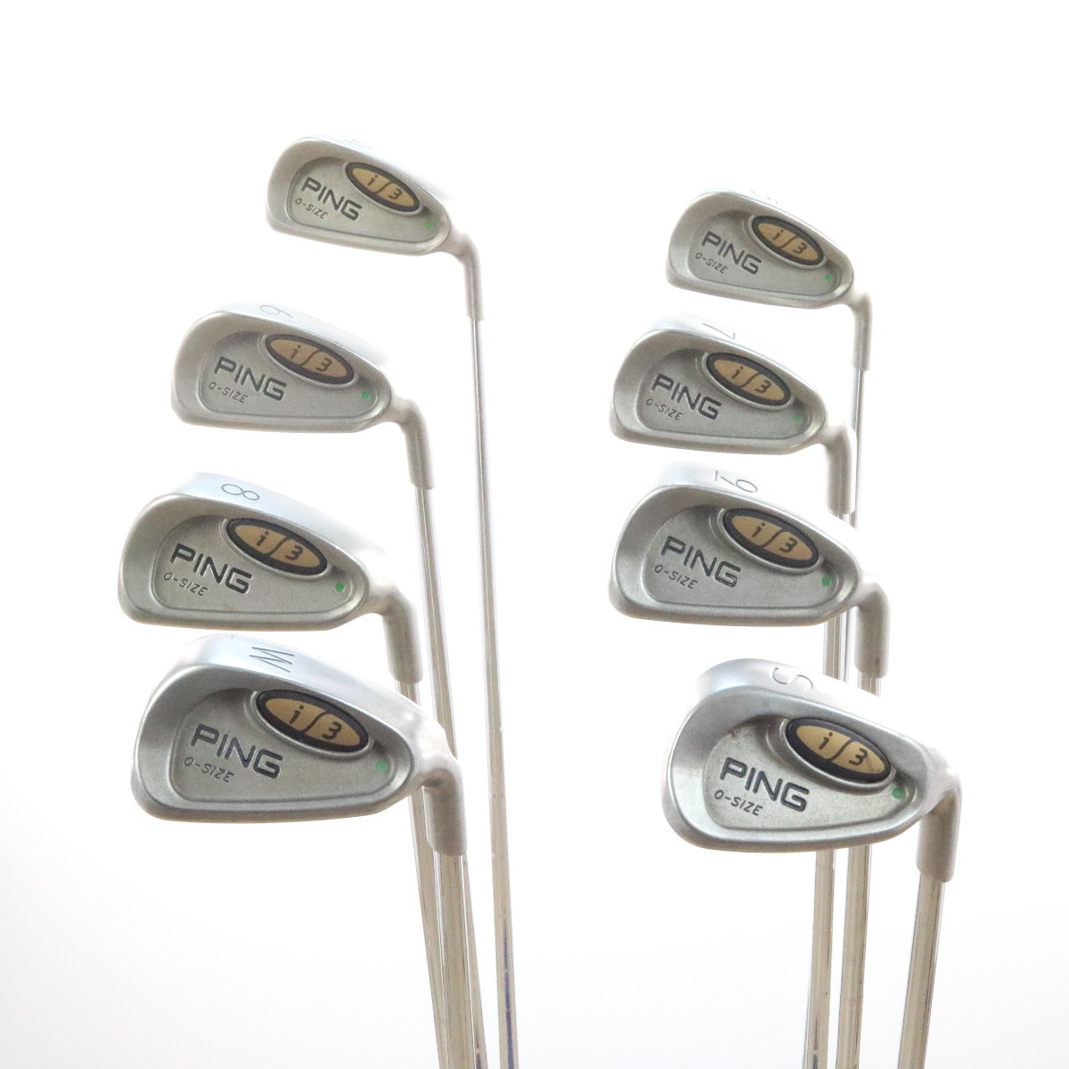 Ping I3 O-Size 4-W,S Iron Set Green Dot Steel JZ Cushin Stiff Flex
