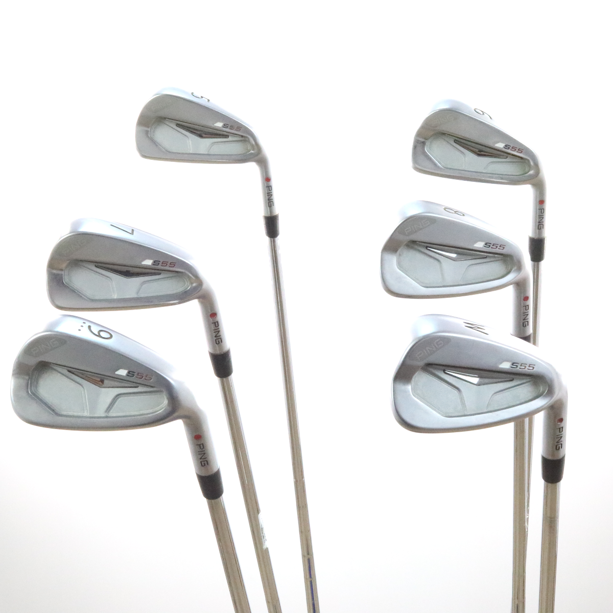 Ping S55 Iron Set 5W Red Dot Steel NS Pro 100 Regular Flex Right