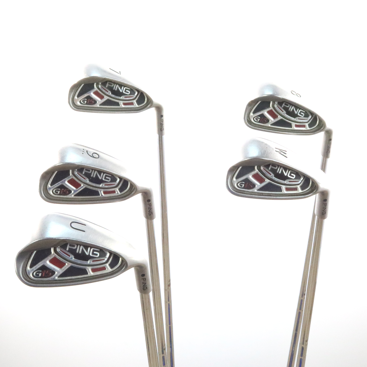 Ping G15 Iron Set 7W,U Black Dot Steel AWT Regular Flex RightHanded