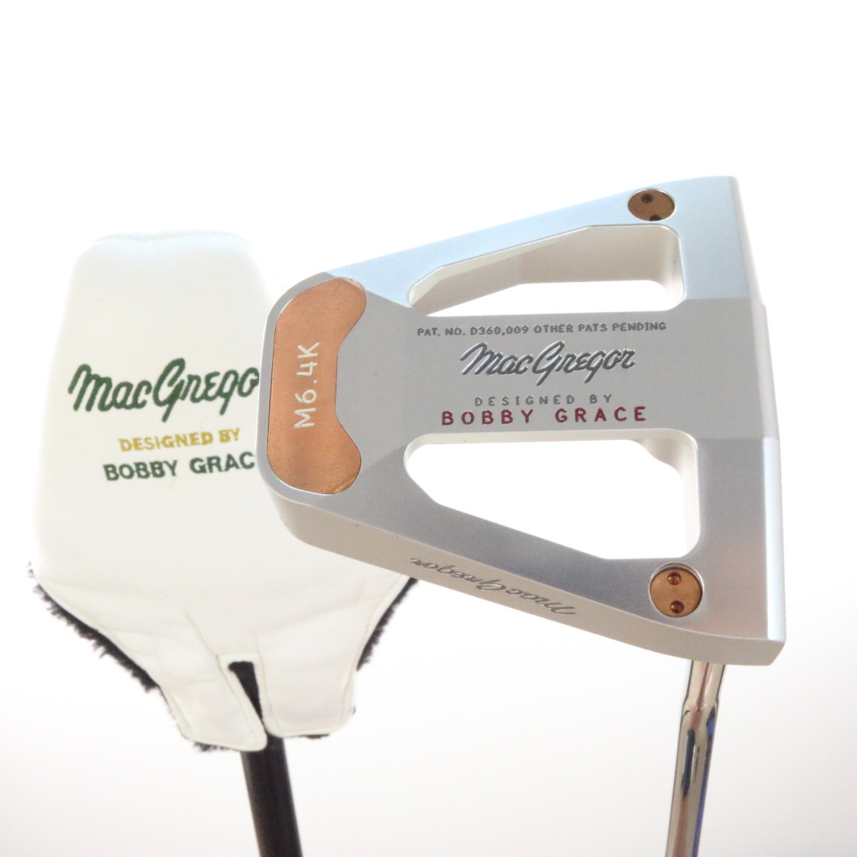 MacGregor Bobby Grace パター ヘッドカバー付き Macgregor V-Foil Putter Headcover by Bobby Grace WHITE