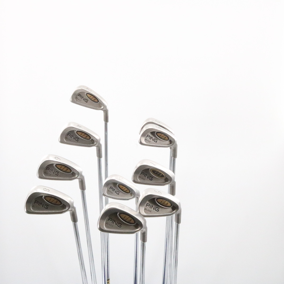 Ping I3 Blade Iron Set 2W,S Gold Dot Steel Shaft Rifle 5.5 Regular