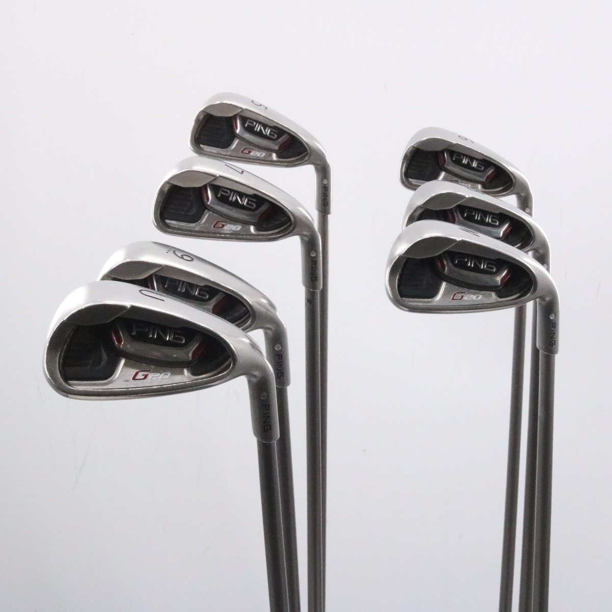 Ping G20 Iron Set 5-W,U Silver Dot Graphite TFC 169 I Shaft Regular ...