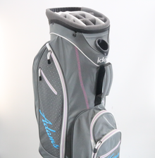 Women's Adams Idea Cart Golf Bag 14-Way Top / 7 Pockets Gray/Pink /Teal 86959G