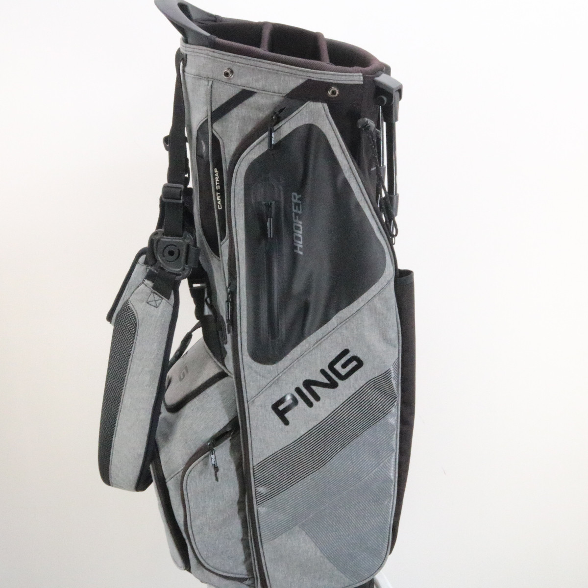 PING Hoofer Carry Golf Bag 5 Way / 9 Pockets Heather Gray / Black