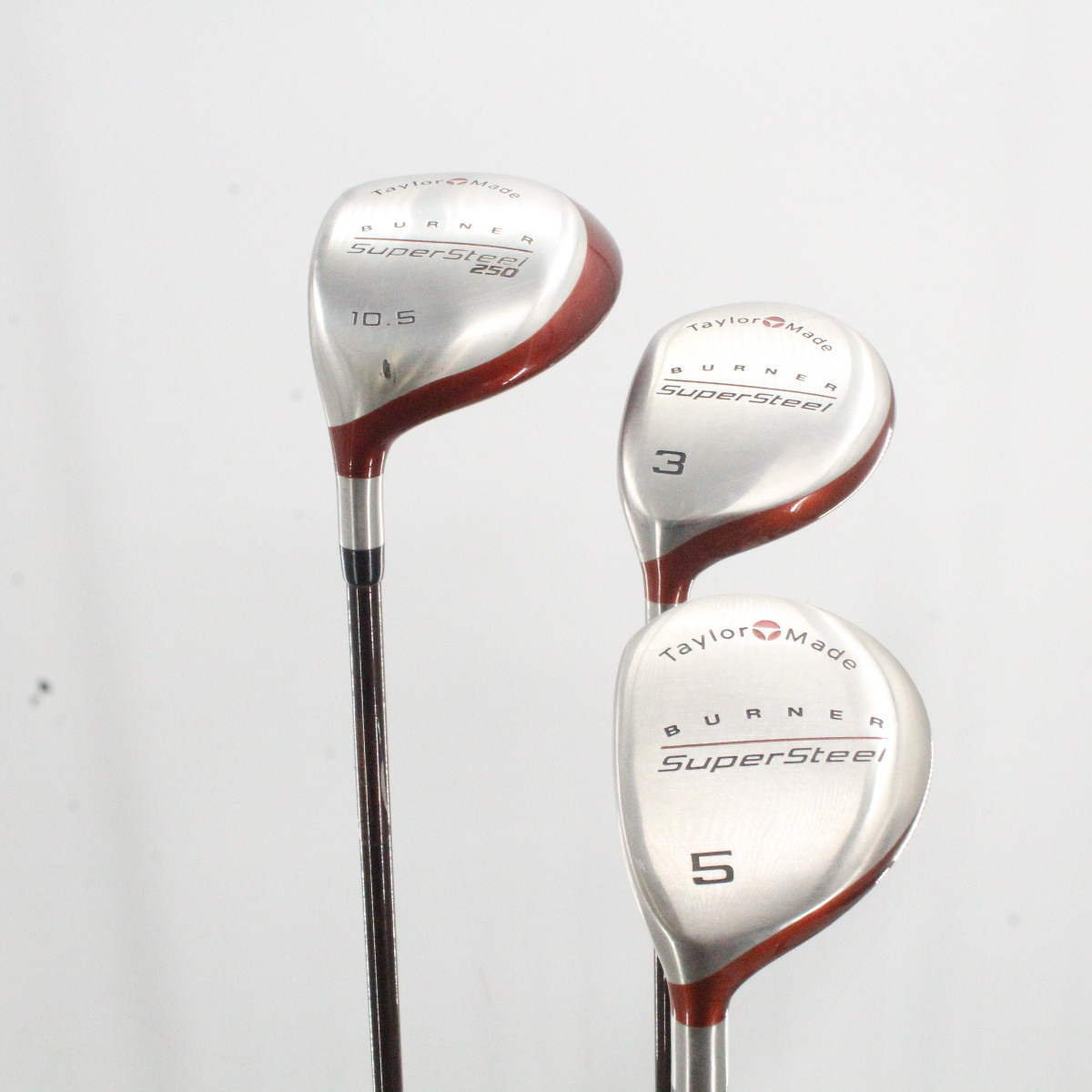 TaylorMade Burner SuperSteel 1,3 & 5 Wood Set Graphite Stiff Left-Handed  88390G