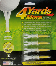 4 Yards More Golf Tee - 4 Pack - 2 3/4" Standard Height - Yellow GT-11923