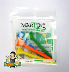 Martini Tees - 5 Pack - 3 1/4" Assorted Colors - Longer & Straighter Drives GT-11985