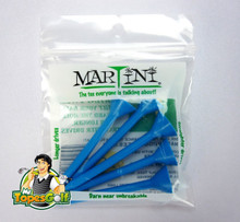 Martini Tees - 5 Pack - 3 1/4" Color Blue - Longer & Straighter Drives GT-11992