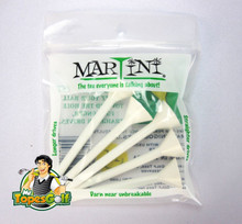 Martini Tees - 5 Pack - 3 1/4" Color White - Longer & Straighter Drives GT-11995