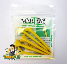 Martini Tees - 5 Pack - 3 1/4" Color Yellow - Longer & Straighter Drives GT-11996