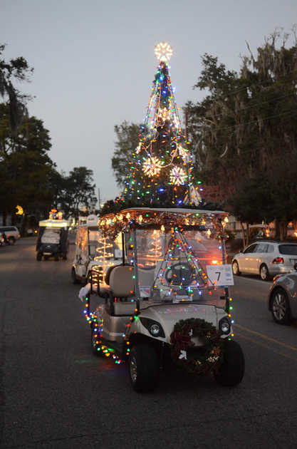 Christmas Tree Golf Cart