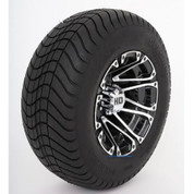 12" STI HD3 Machined/ Black Wheels and 23" Slasher GFX DOT Street Tires - Set of 4