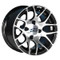 12" GTW Pursuit Machined/Black Wheels and 23" All Terrain Tires Combo