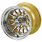 10" PHOENIX Gold/ Machined Wheels and 205/50-10 Low Profile DOT Tires Combo