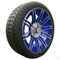 15" RHOX AC602 Machined/ BLUE Wheels and Innova Driver 205/35R-15" DOT Tires Combo
