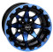 10" STI HD6 RADIANT BLUE/ Black Aluminum Golf Cart Wheels - Set of 4