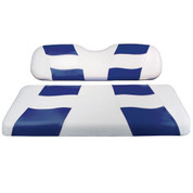 MADJAX Riptide Two Tone Front Seat Covers in White/Blue - Fits all Carts!