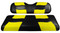 MADJAX Riptide Two Tone Front Seat Covers in Black/Yellow -  Fits all Carts!