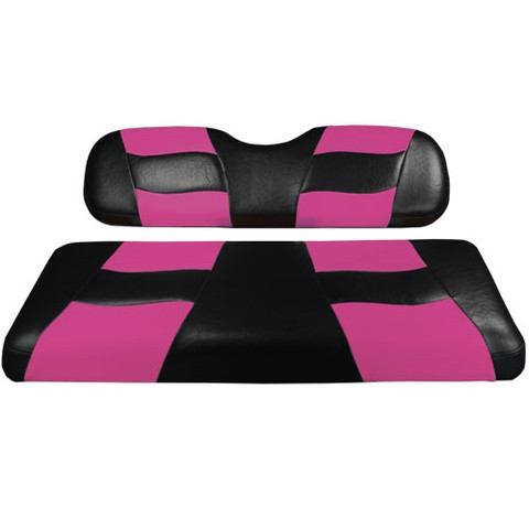 MADJAX Riptide Two Tone Front Seat Covers in Black/Pink -  Fits all Carts!
