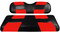 MADJAX Riptide Two Tone Front Seat Covers in Black/Red -  Fits all Carts!