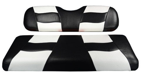 MADJAX Riptide Two Tone Front Seat Covers in Black/White -  Fits all Carts!