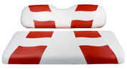 MADJAX Riptide Two Tone Front Seat Covers in White/Red - Fits all Carts!