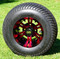 10" VAMPIRE RED/ Black Wheels and 205/65-10 ComfortRide DOT Tires - Set of 4