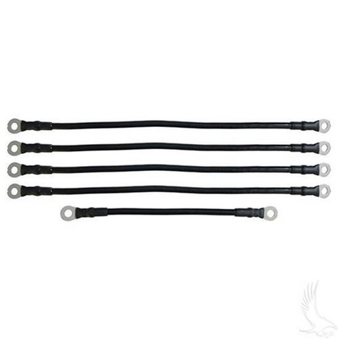 EZGO TXT 48V Battery Cables - 6-gauge - Includes (1) 7" and (4) 14"