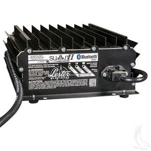 EZGO RXV/ TXT 36V-48V Auto Ranging Voltage Golf Cart Battery Charger - Lester Summit Series II 13A-27A (3-Pin Plug)