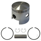 EZGO Piston and Piston Ring Assembly in .25mm Oversized Size (Fits EZ-GO 2-cycle Gas 1980-1988)
