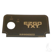 EZGO TXT/ Medalist Key Switch Decal - GOLD (with On/Off)